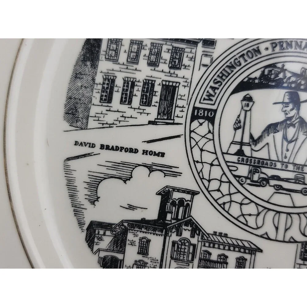Washington Penna Sesquicentennial Souvenir Collector Plate Historical 1780-93